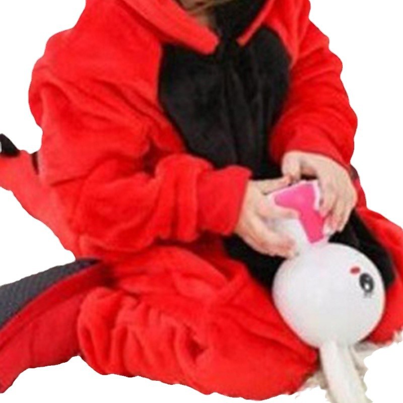 Picture of Cross-Border Flannel Adult and Children Dinosaur One-Piece Pajamas Animal Dinosaur One-Piece Pajamas Parent-Child Home Performance Clothes