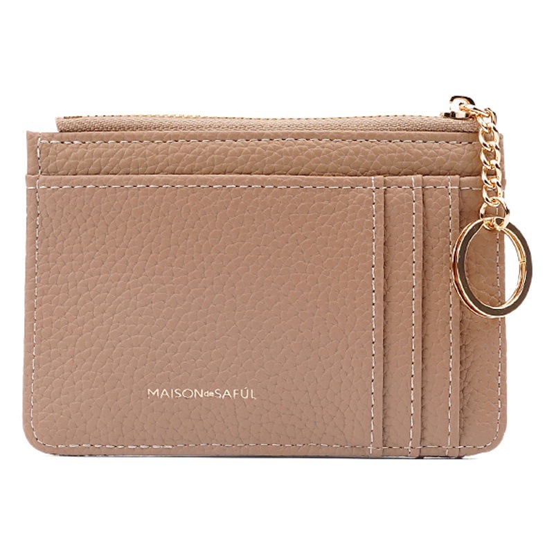 Korean Niche Pu Multi-Card Slot Card Holder for Women, High-End Large-Capacity Card Holder, Solid Color Pebbled Texture Coin Purse