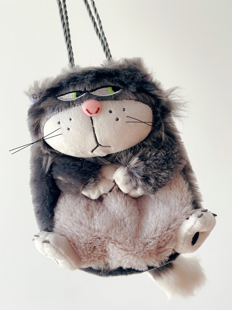 Picture of Japanese cartoon Lucifer bad cat cute fat Meow doll large capacity bundle pocket drawstring sundries bag