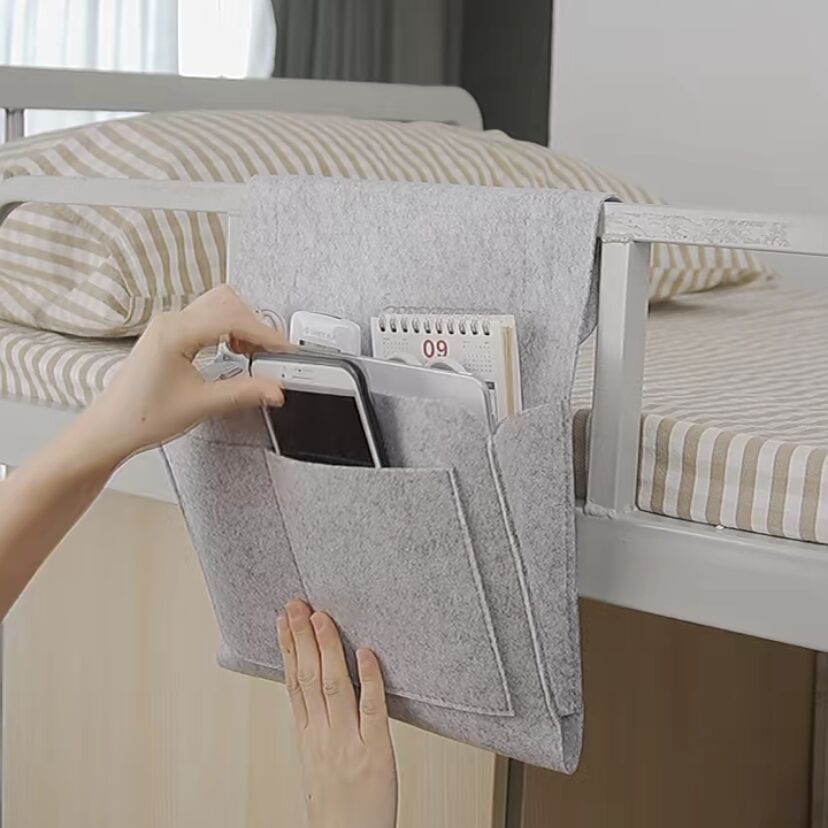 Felt Bedside Storage Bag Student Dormitory Bedside Mobile Phone Storage Bag Remote Control Hanging Bag Storage Bag