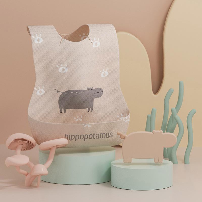 Picture of Children's Disposable Bib Baby Dinner Overalls Children's Feeding Bag Wash-free Waterproof Bib Slippery Towel Wholesale