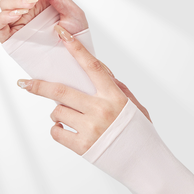 Picture of Ice Sleeves Sun Protection Sleeves for Men and Women, Ice Silk Sleeves with Customized Logo, Outdoor Cycling Anti-Uv Pure Color Ice Sleeves Arm Guards