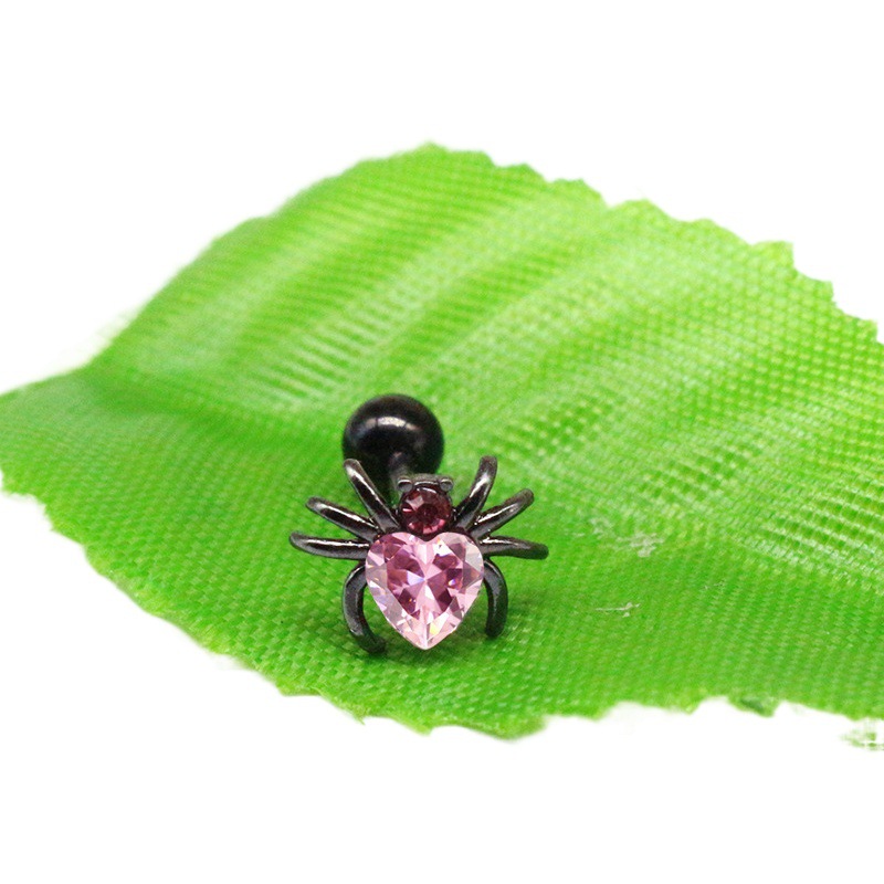 Gaibei European and American cross-border Spider lip nail out and changing lip accessories heart-shaped lip nail stainless steel lip nail body piercing jewelry