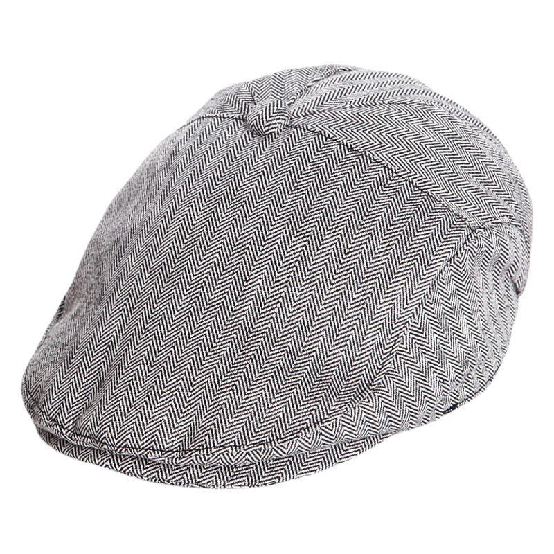 Icap/South China Spring & Fall Kidsren's Beret Baby Forward Hat Korean Style Herringbone Peaked Cap