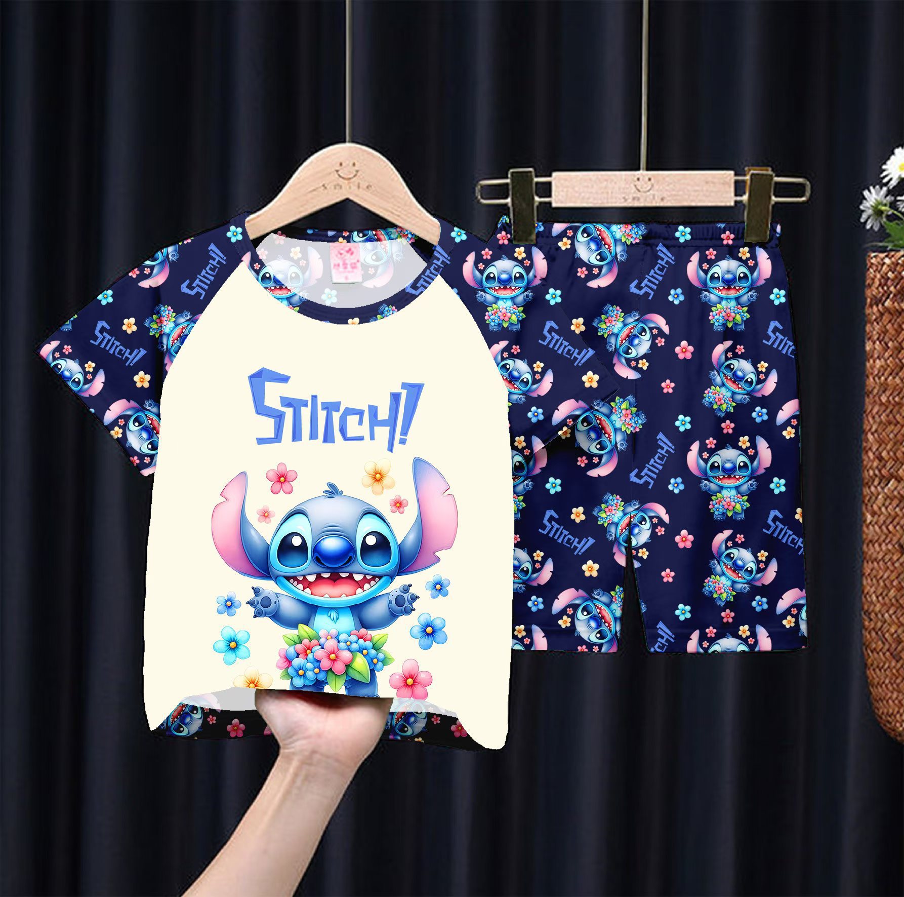 Picture of Wholesale Summer Children's Pajamas Cartoon Girls Short-Sleeved Shorts Thin Boys Casual Middle and Large Children's Suits Home Clothes