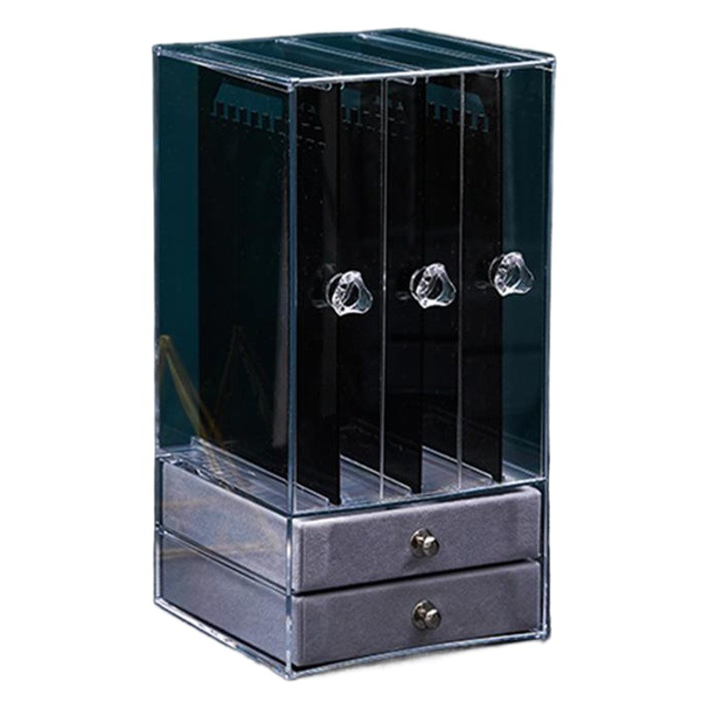 Earrings Finishing Jewelry Necklace Box Acrylic Earrings Jewelry Dust-proof Hanger Japanese-style Transparent Earrings Storage Box