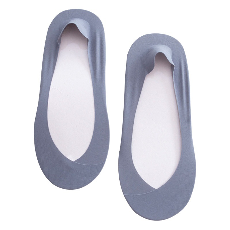 Ice Silk Boat Socks Spring and Summer New Cross Shallow Mouth Invisible Socks Do Not Fall Silicone Light High Heels Low-cut Socks