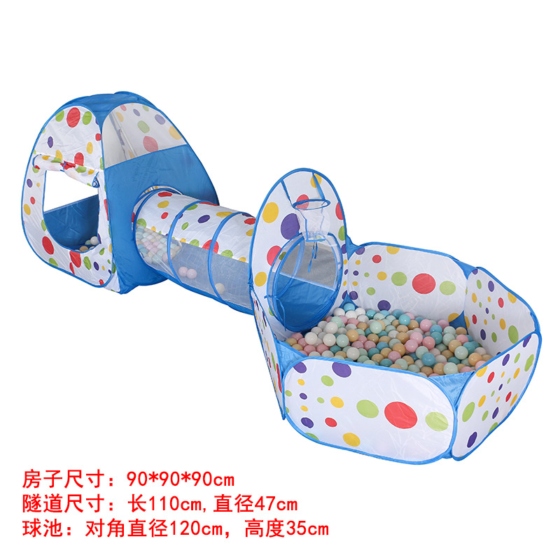 Picture of Cross-border hot sale children's tent game house indoor and outdoor three-in-one tunnel ocean ball pool fence toy wholesale