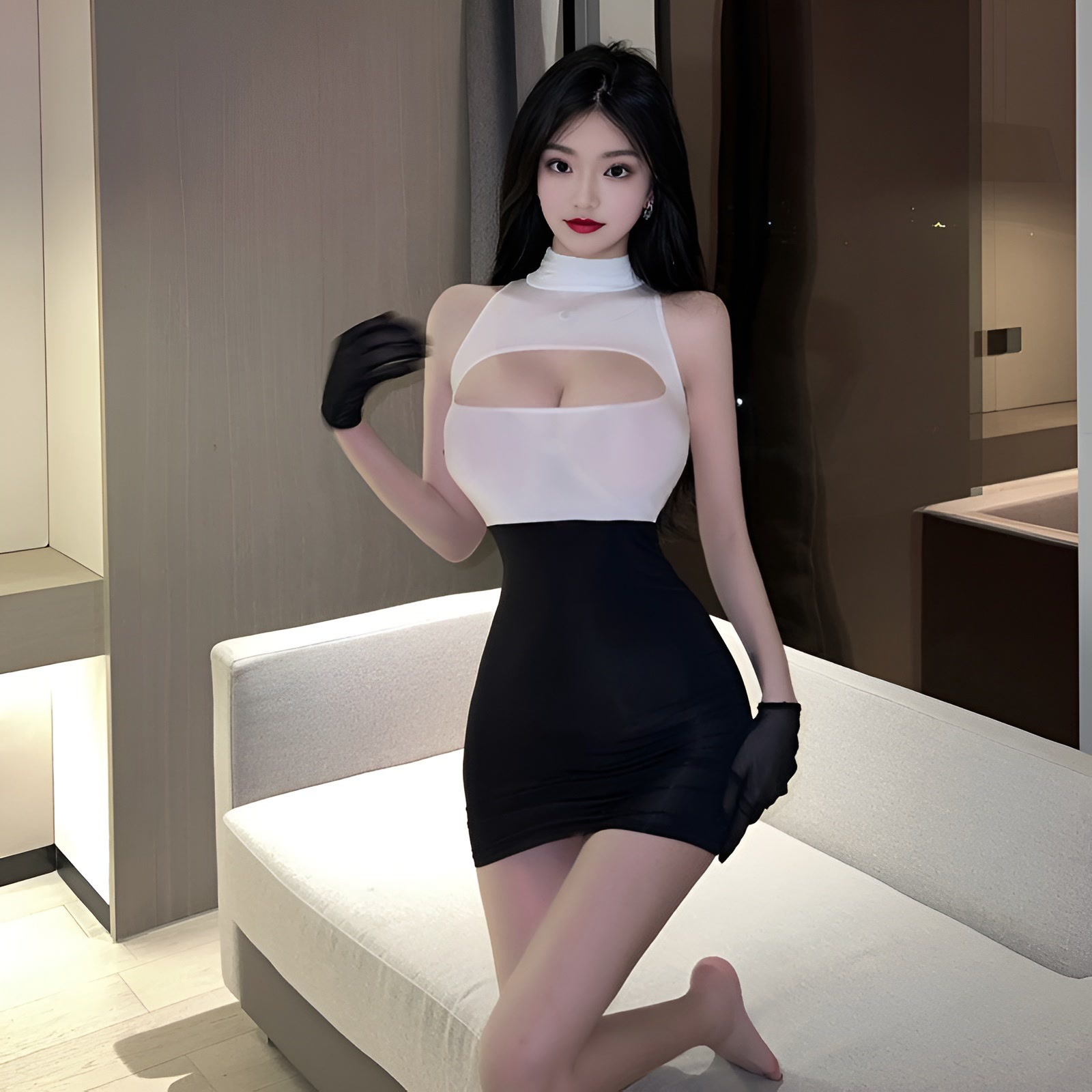 Sexy lingerie sexy sheath Secretary OL uniform temptation teacher tight suit female pure desire stockings one-piece delivery