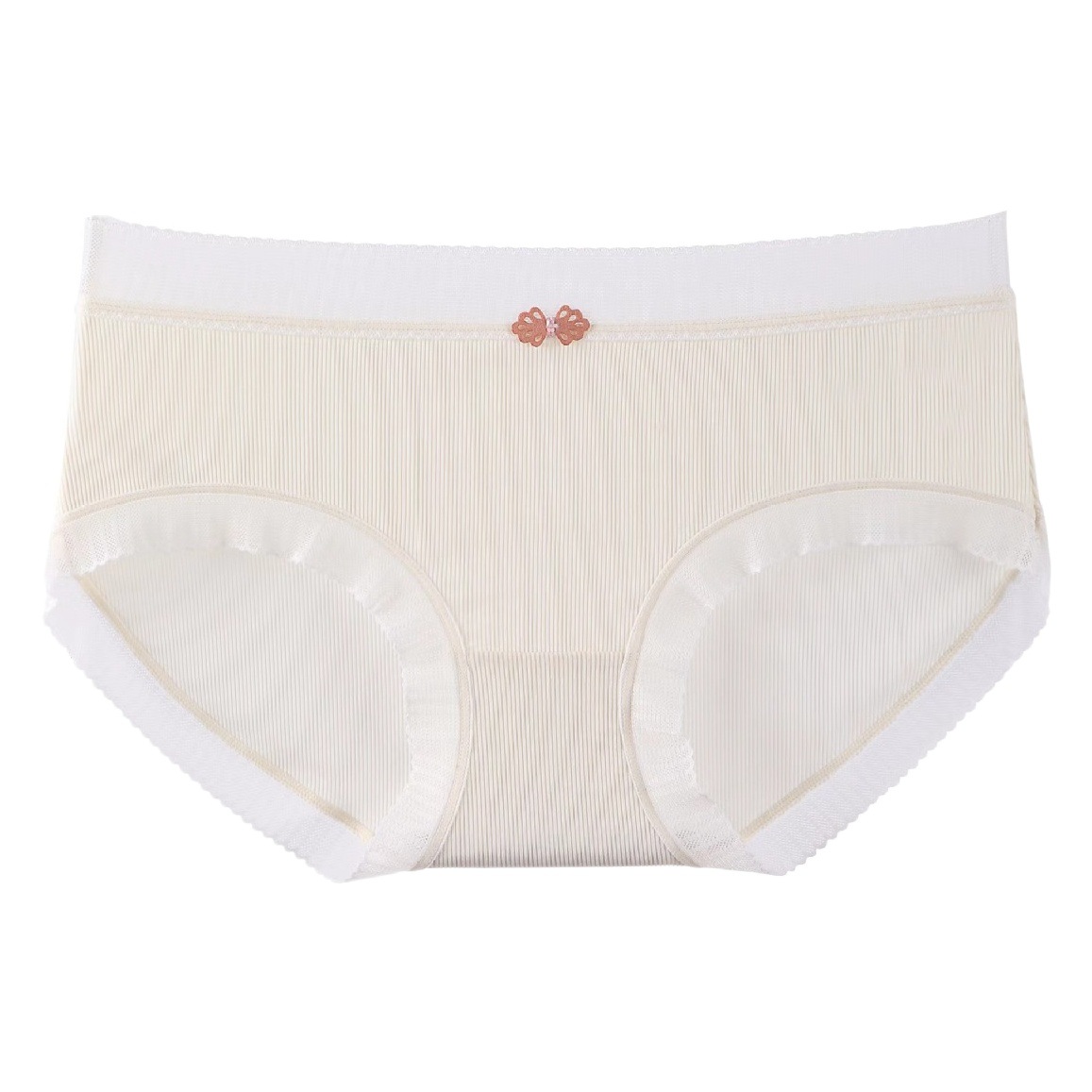 Ice Silk fashion oxygen underwear for women wholesale pure cotton antibacterial crotch sexy pure girl plus size thin mid waist breathable