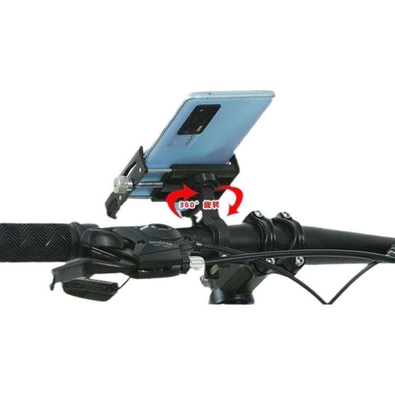 Cross-border aluminum alloy motorcycle mobile phone bracket takeaway electric bicycle rider navigation metal bracket