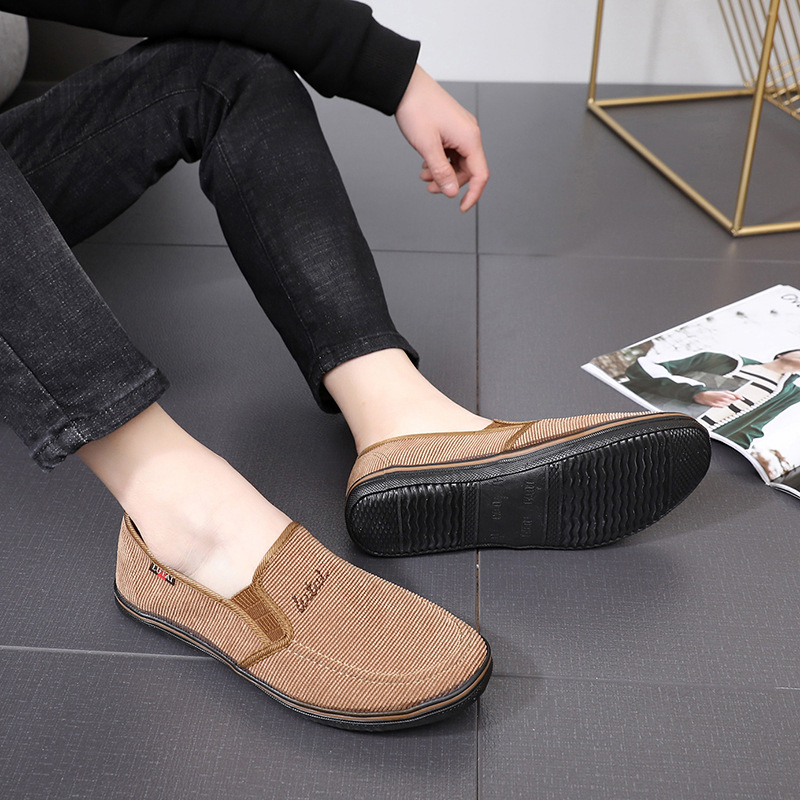 Picture of Lutai Spring and Autumn Men's Casual Shoes Labor Shoes Work Shoes Low-top Outdoor Morning Practice Shoes Lightweight Breathable Velvet Walking Shoes