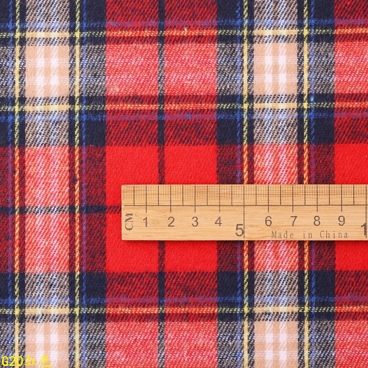145cm Yarn-Dyed Plaid Jacquard Cloth Red Black Color Matching Export Export Grade Polyester-Cotton Blended Workwear Plaid Cloth