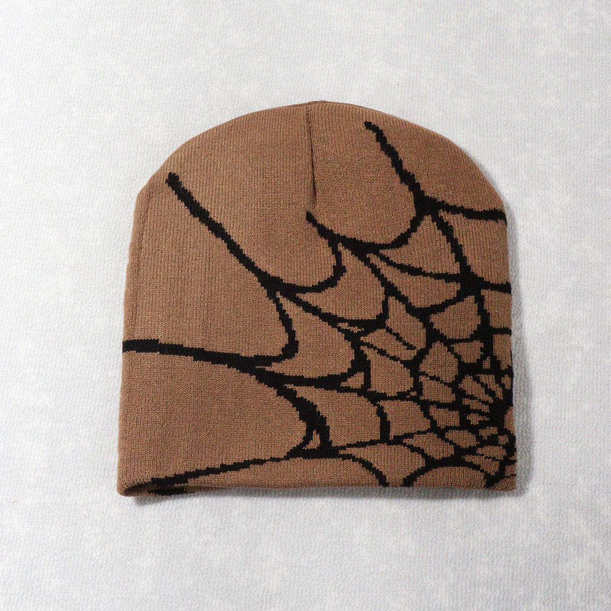 Picture of Hot sale spider web Y2K foreign trade knitted hat European and American hat trend winter hat jacquard special cross-border factory straight hair