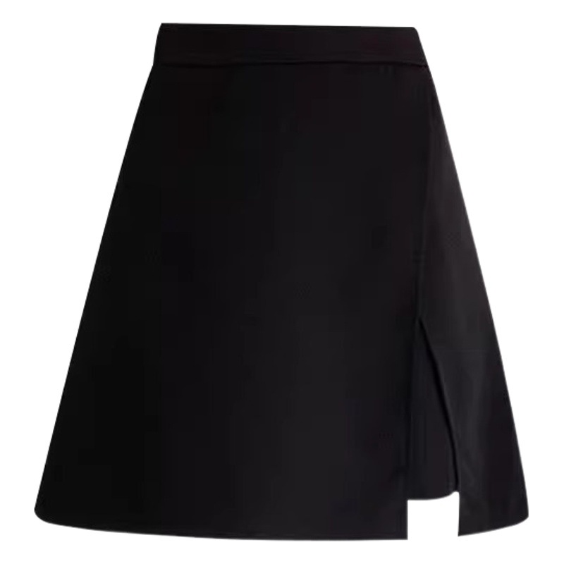 Black Suit Skirt Women's Spring 2024 High Waist New A- line Skirt Small Elegant Korean Style One-step Skirt