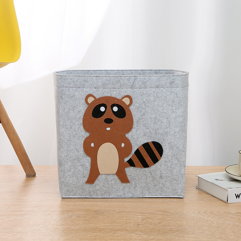 Picture of Felt Bag Cartoon Storage Basket Kidsren's Toy Dirty Clothes Storage Box Handbag Large Capacity Dirty Clothes Storage Essential