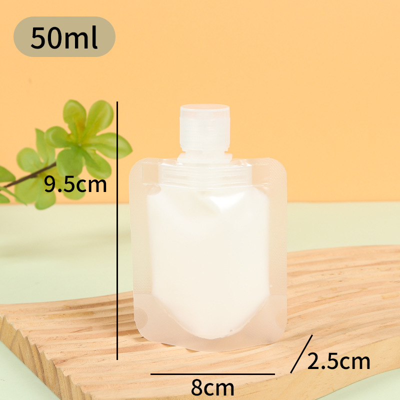 Picture of Daily Chemical Travel Bag Portable Disposable Lotion Shampoo Repackaged Shower Gel Frosted Self-Standing Flip-Top Nozzle