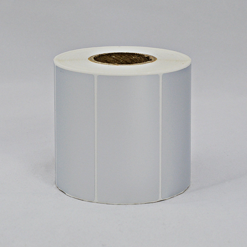 Picture of Wholesale dumb silver dragon sticker 80*30 40 50 60 70 PET blank label two-dimensional code sticker