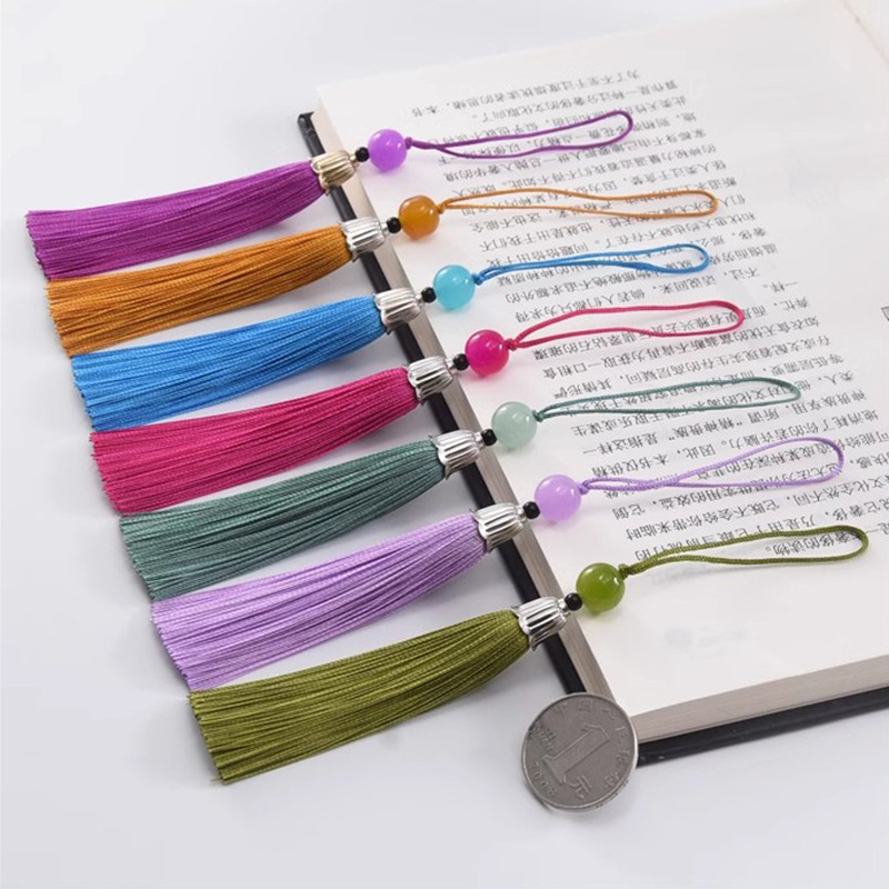 New Tassel Tassel Jade Bookmark Hanging Tassel Ancient Fan Hanging Bookmark Tassel Tassel Chinese Style Small Tassel