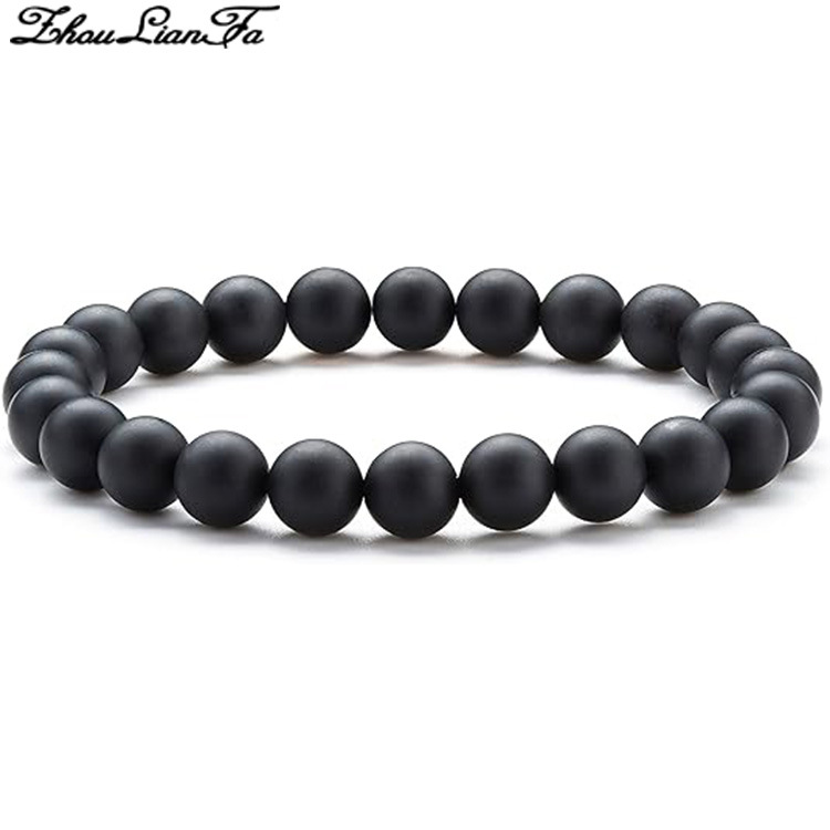 Picture of Zhou Lianfa 32 Color Amazon Crystal Agate Tiger Eye Bracelet Fashion Simple Single Circle Round Bead Cross-border Bracelet Batch