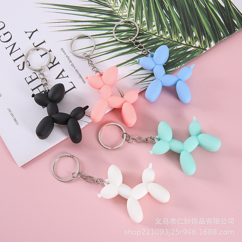 New bubble dog accessories balloon dog keychain accessories DIY mobile phone case material cross-border supply School gifts