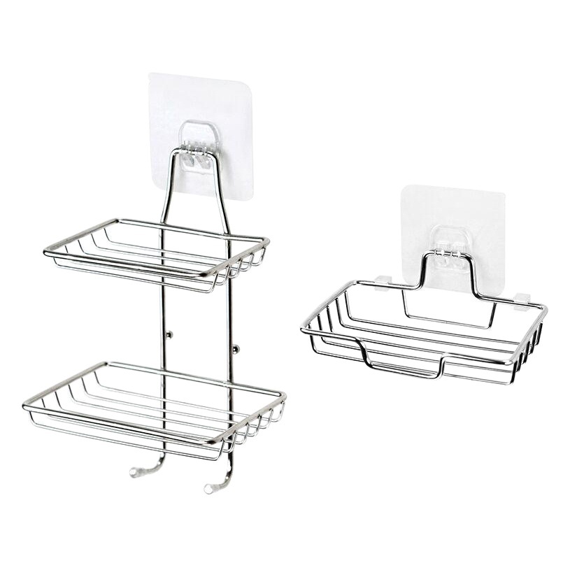 Stainless Steel Soap Rack Bathroom Drain Free Punch Soap Box Bathroom Rack Wall Mounted Soap Rack Wholesale