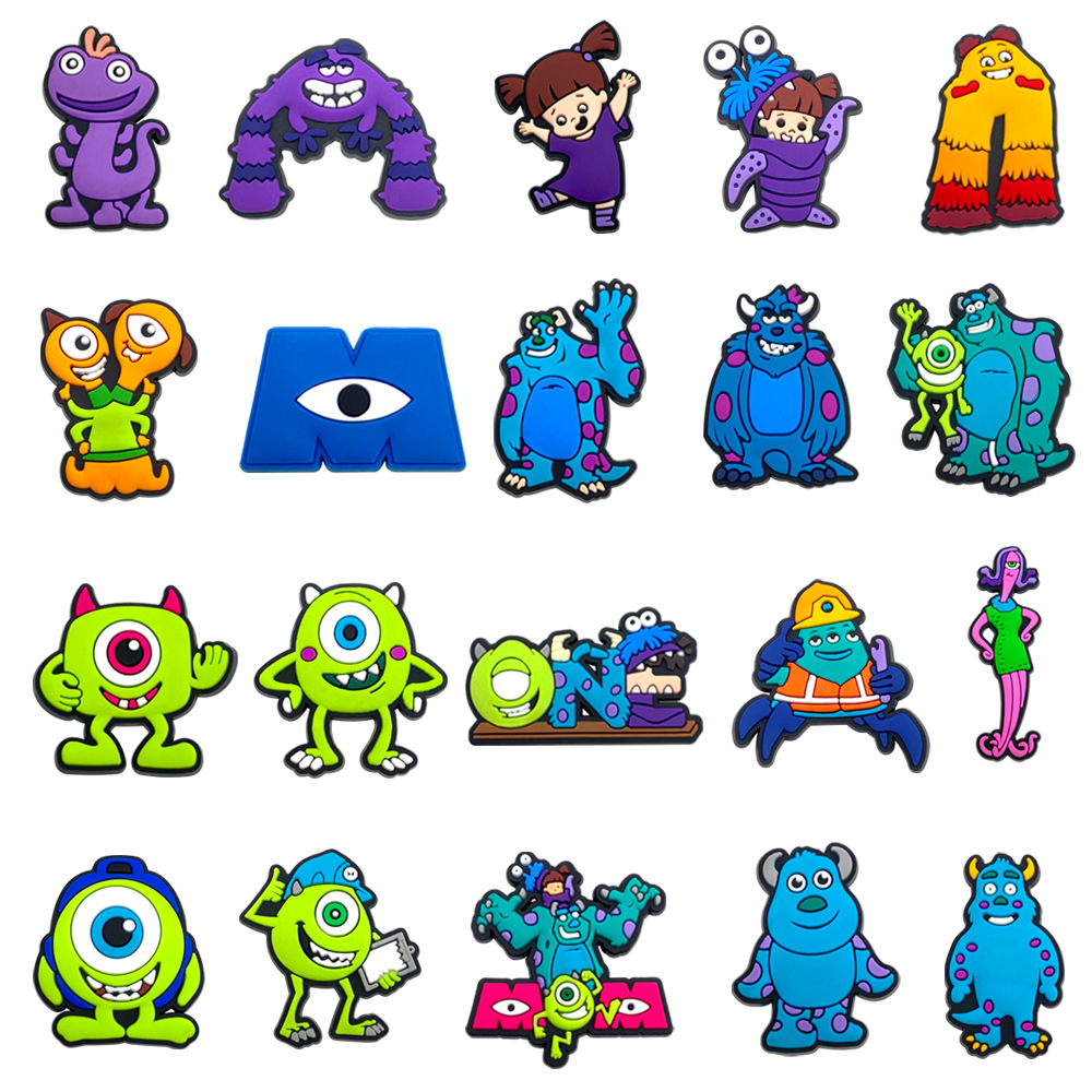 Cross-Border E-Commerce Monsters University Shoes, Flower Shoe Buckles, Clogs, Cartoon Animation DIY Accessories, High-End Shoe Accessories