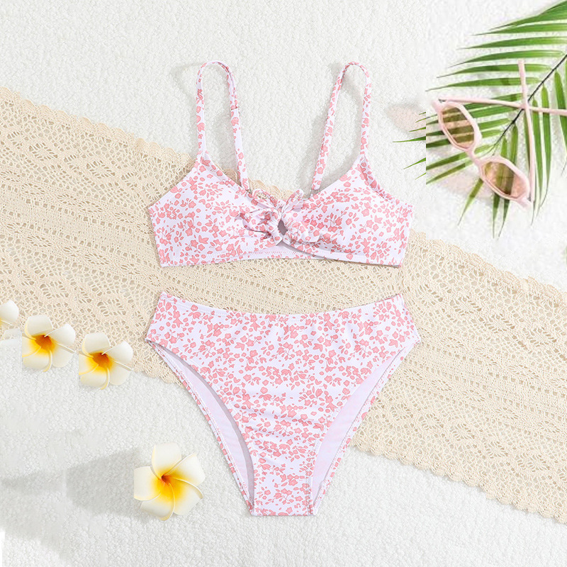 Europe and the United States cross-border new large children's floral children's split swimsuit women's Amazon two-piece bikini swimsuit