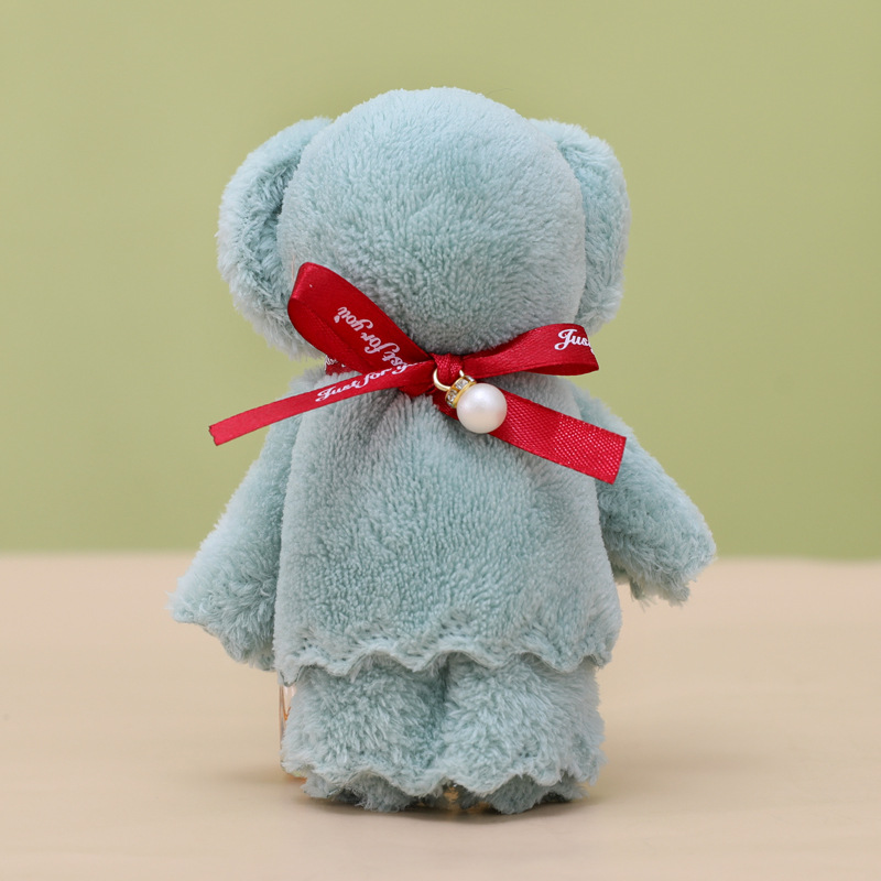Picture of Coral fleece pineapple Pearl bear towel gift small gift 30*30 opening gift welfare gift