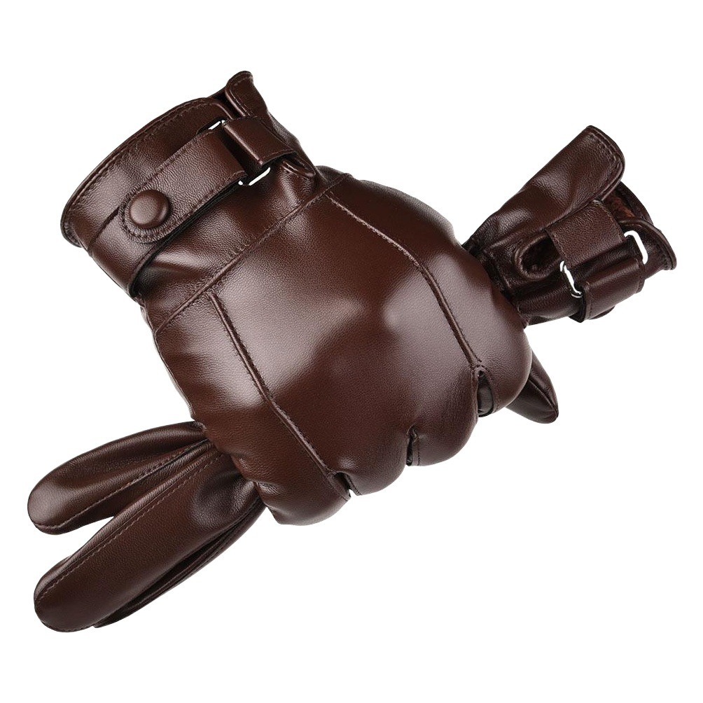 Cross-border new PU gloves men's autumn and winter PU touch screen warm riding business casual Korean washed leather gloves