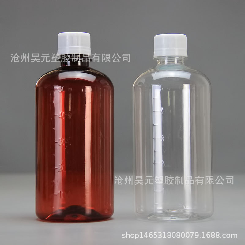 Factory spot plastic bottle 500ml liquid packaging small mouth sampling bottle pet plastic bottle