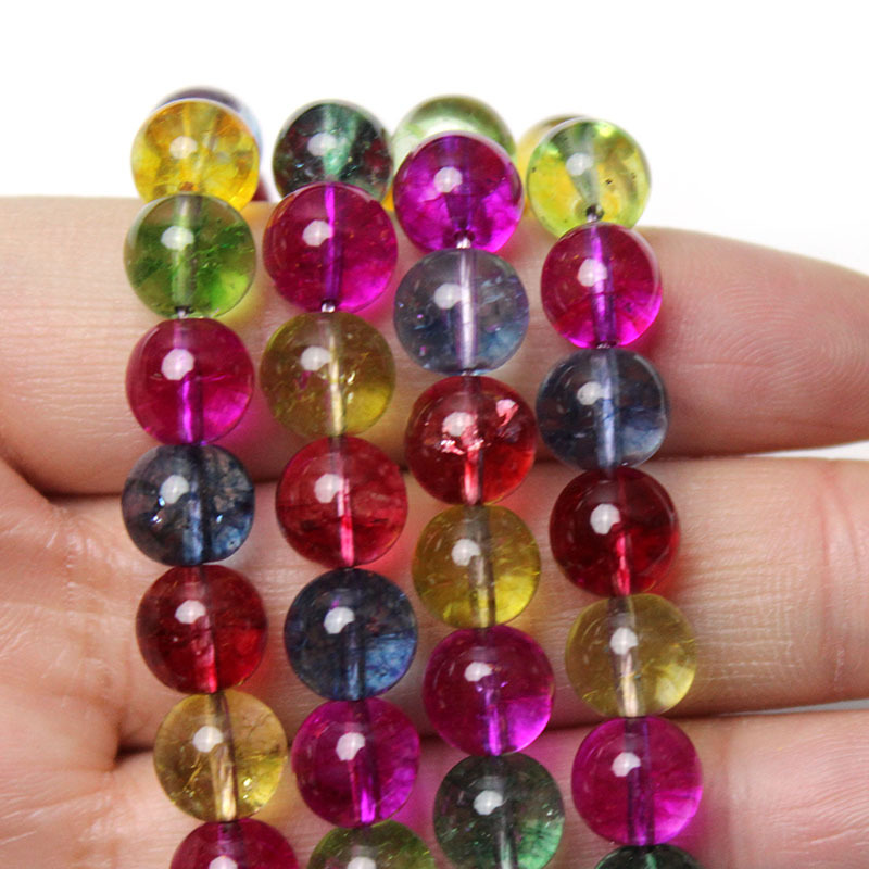 Picture of Synthetic yellow green pink popcorn crystal beads diy bracelet jewelry accessories burst beads loose beads semi-finished products wholesale