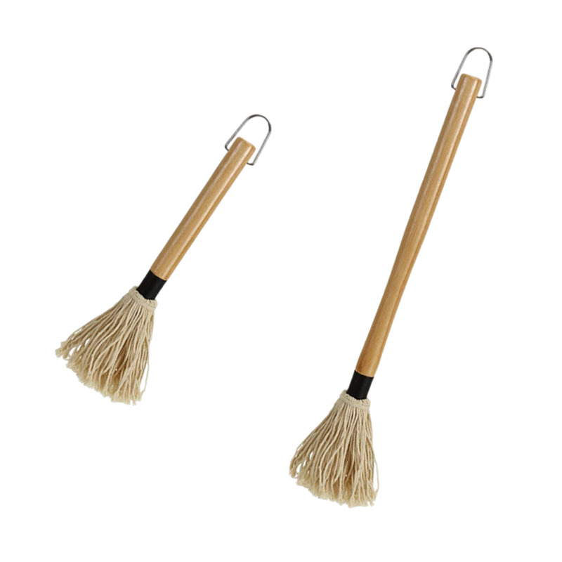 Picture of Amazon BBQ BBQ Feeding Mop Rubber Wooden Handle BBQ Dip Brush Oil Brush Tool Set