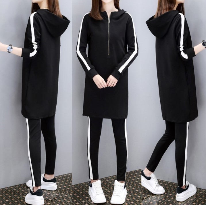 Picture of Casual suit Women's Spring and Autumn plus size Women's Clothing Chubby Sister Loose Slimming Sports suit Female Student Fashion Two-piece Set