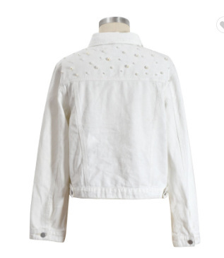 Picture of Garjun Denim Coat Women's European Station plus size Women's Beaded Diamond Coat Female Student Cross-border Loose Jacket