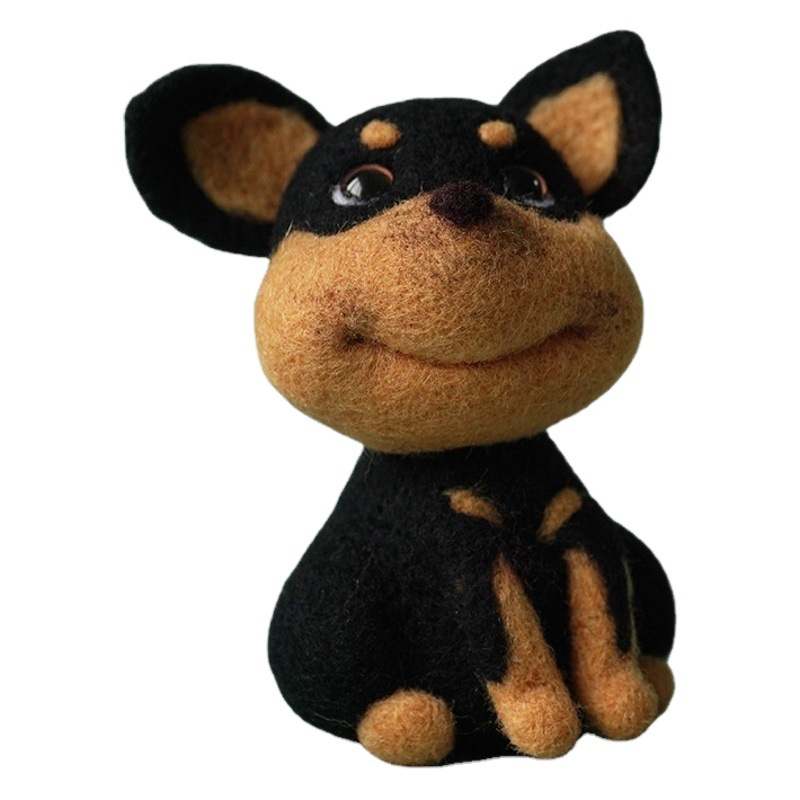 Internet Celebrity Cute Funny Bee Dog Wool Felt Poke Lovers Handmade Cartoon Doll Gift diy Material Bag