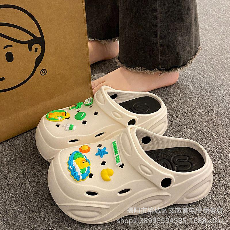 Shoe flower net red hole cartoon three-dimensional shoe buckle accessories detachable diy slippers accessories buckle cute decoration