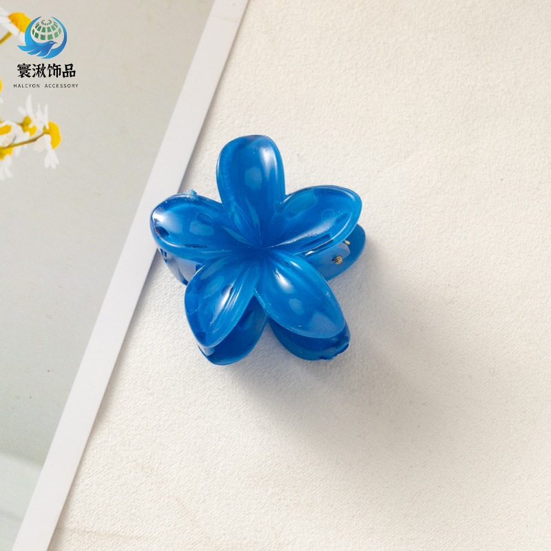 Picture of Cross-border egg flower clip large high-grade gradient Flower hairpin back head updo ponytail shark clip headdress