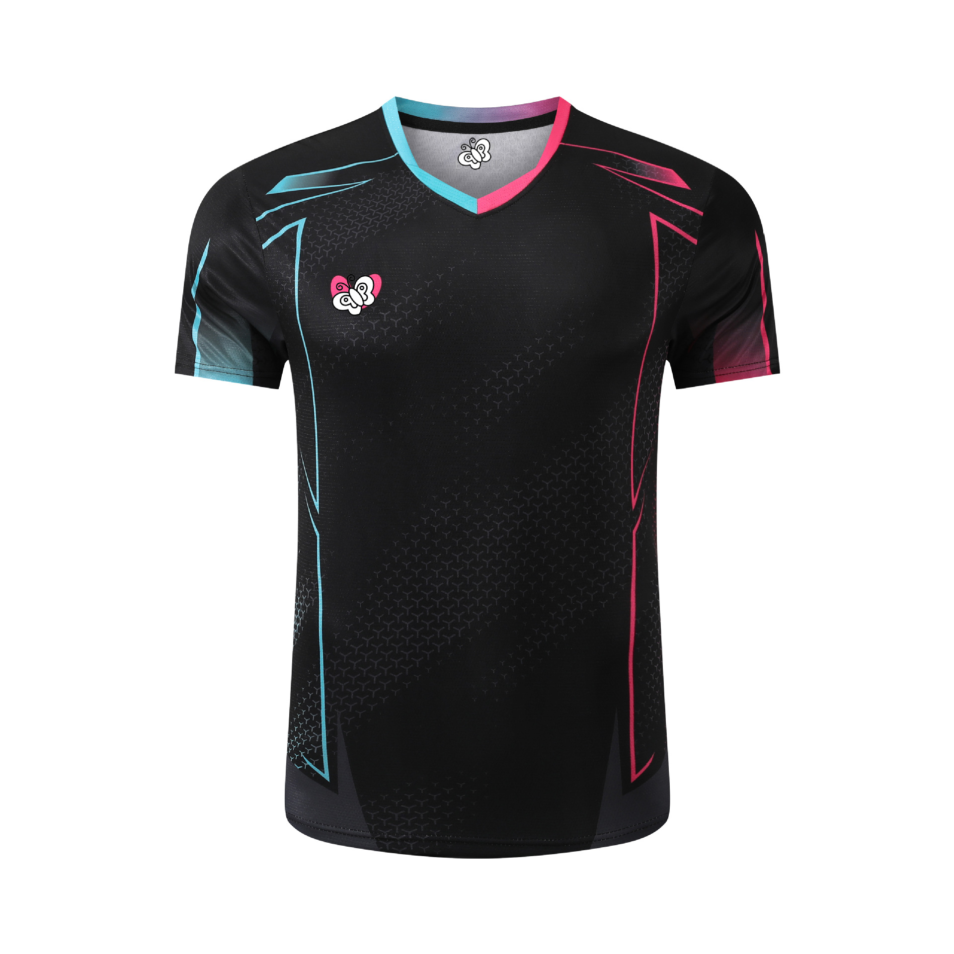Picture of New Table Tennis Uniforms for Men and Women, Quick-Drying Short-Sleeved Student Kidsren's Tops, Women's Training Uniforms, Group Purchase Team Uniforms, Summer 2201