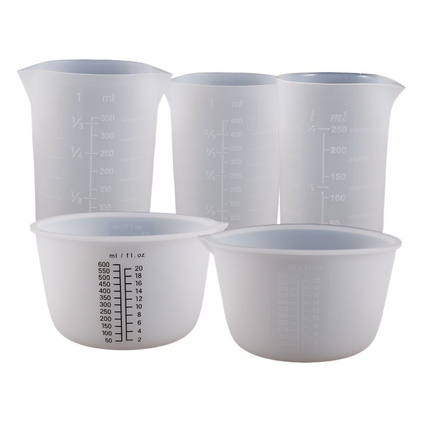 diy30 50 100 250 350 450 600 1000ml Crystal dropping Silicone Measuring Cup sub-filling cup mold