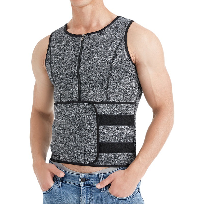 Cross-border Direct Supply Neoprene Shaper Men's Fitness Belly Tinting Vest Sports Tunic Sweat Body Tunic