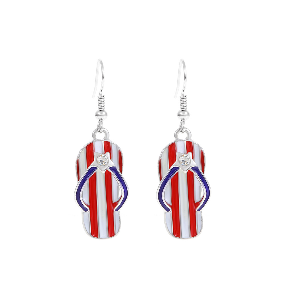 Picture of European and American Ins American Independence Day Series Necklace suit Fashion Simple Diamond-encrusted Wings Love Pendant Clavicle Chain