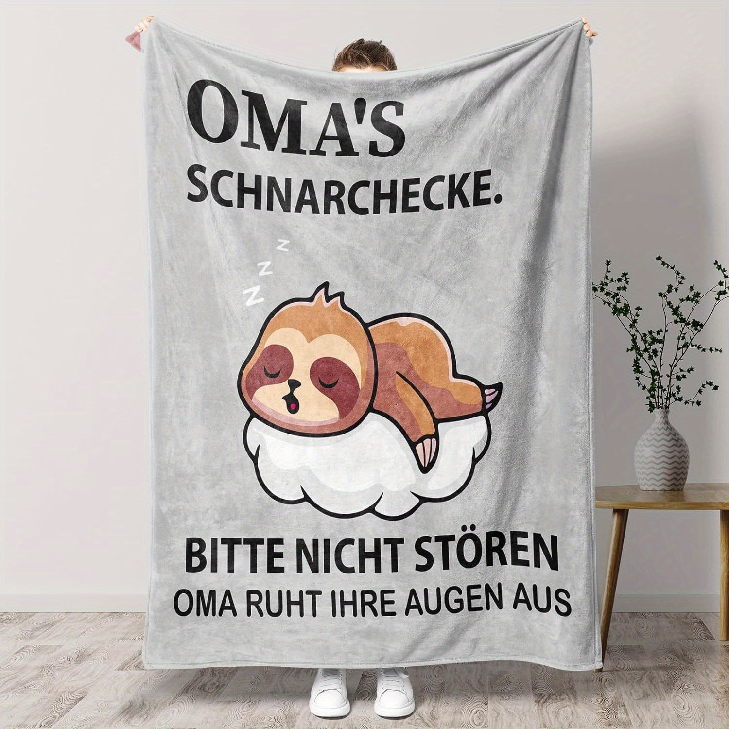 Grandma's Gift Blanket Mother's Day Gift Cute Nap Warm Blanket Soft Comfortable Fashion Portable Camping