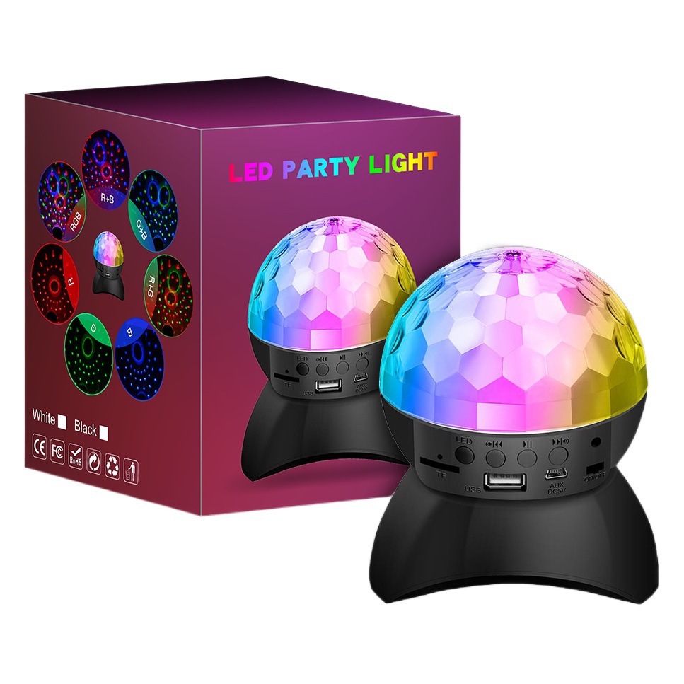 Home colorful magic ball lamp disco atmosphere lamp bluetooth sound ball lamp dormitory singing flash room atmosphere lamp