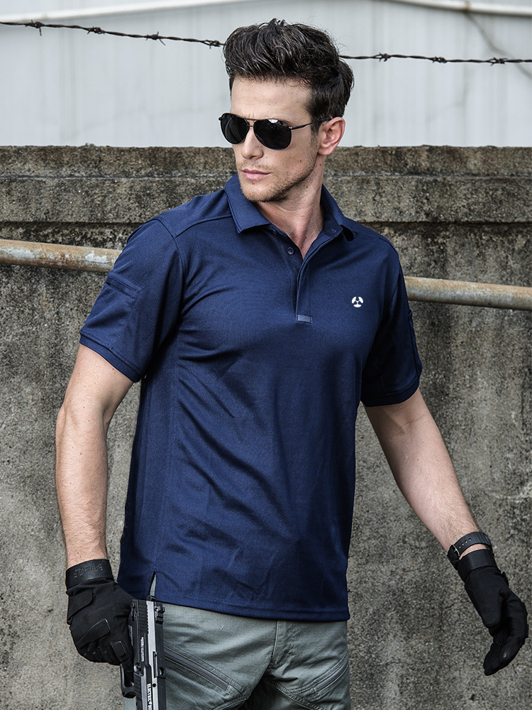 Picture of Mingpeng Outdoor Quick-drying Clothes Lapel Polo Shirt Short-sleeved Men's Sports Sweat Clothes Tactical T-shirt Physical Training Clothes