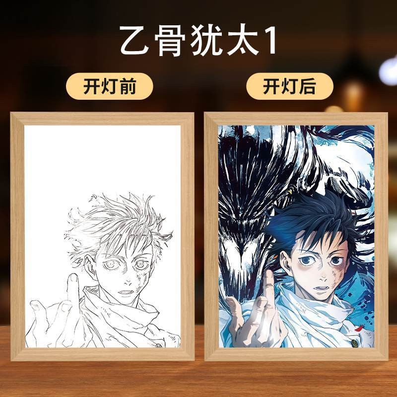 Picture of Spell Return Gojo Satoru Xia Youjie Light Painting Animation Two-Dimensional Bone Worker Creative Night Light Setup