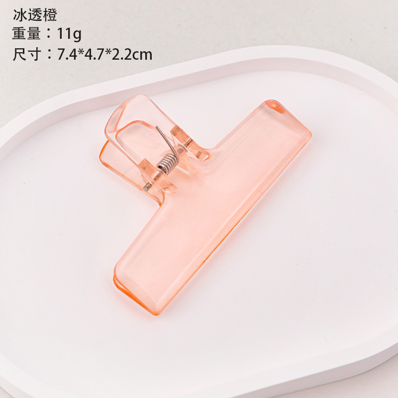 Picture of Creative Transparent Jelly Long Tail Clip Student Acrylic Clip Test Paper Storage Clip High-Value Ice Transparent Folder