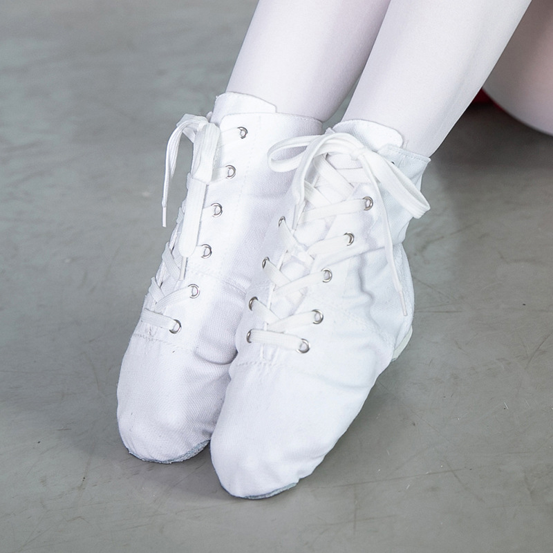 Picture of High-Top Adult and Children's Canvas Jazz Boots Dance Shoes Soft-Soled Practice Shoes Dance Shoes Ballet Dance Shoes Women's Wholesale Shoes