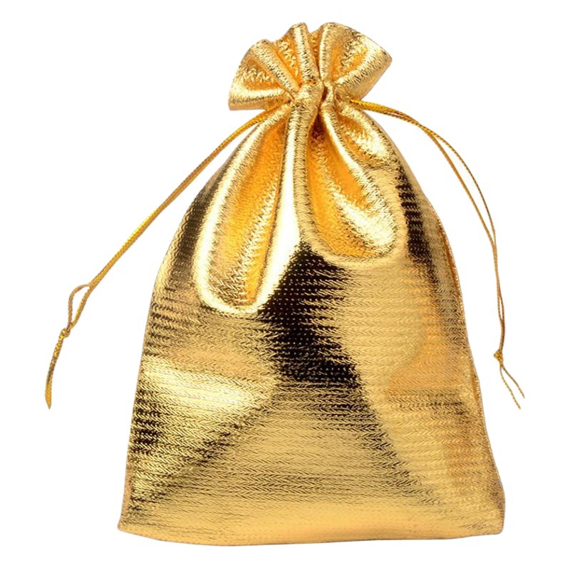 Cross-border supply of gold and silver cloth bags red gold cloth bag jewelry jewelry text play gift storage packaging bags in stock
