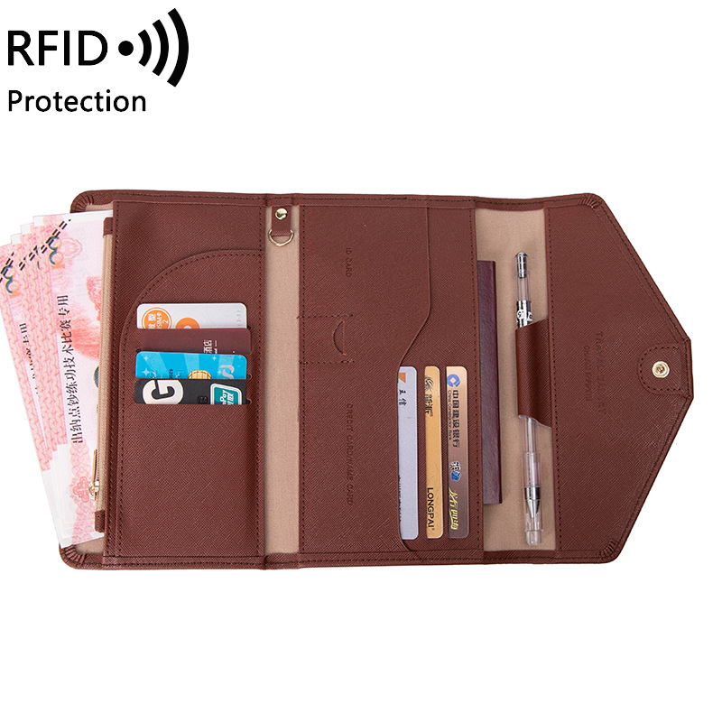 Picture of Cross-Border Passport Bag for Women 2023 New Rfid Multi-Functional Ticket Document Bag for Men and Women Overseas Travel Passport Holder